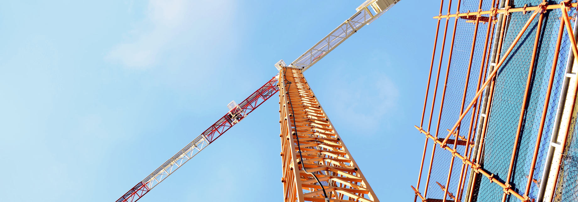 crane machine at construction site